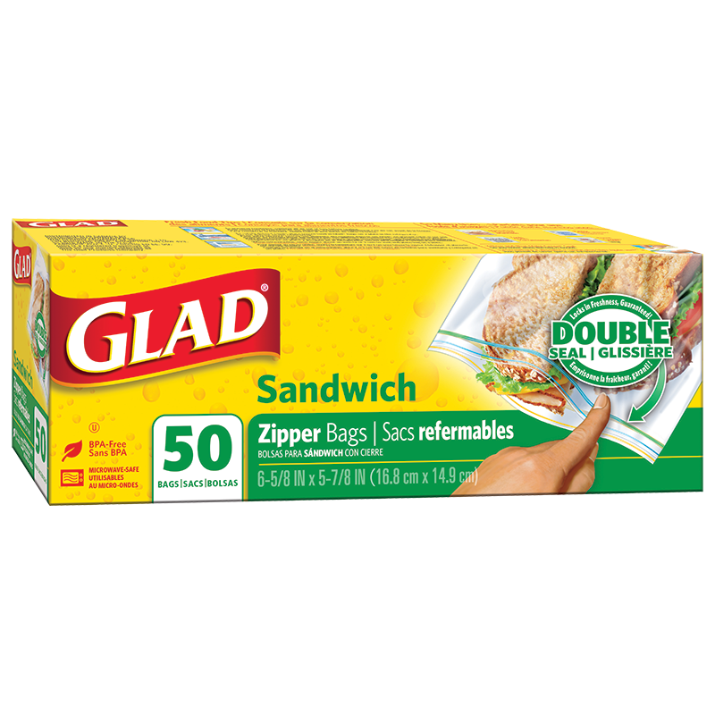 Glad Sandwich Zip 50ct