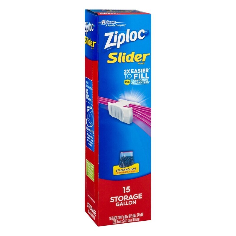 Ziploc Gallon Slider Bags 15ct