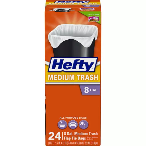 Hefty Medium 8 Gallon, 24ct