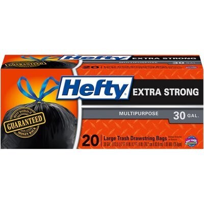 Hefty Cinch Sak 30 Gallon, 20ct