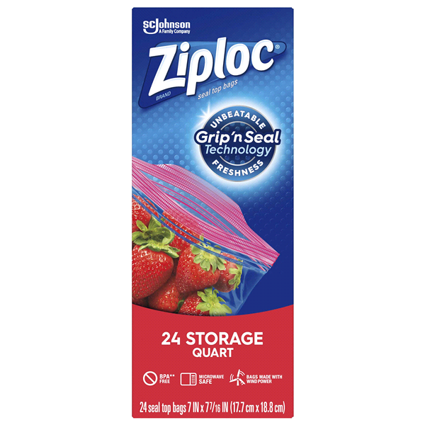 Ziploc Quart, 24ct
