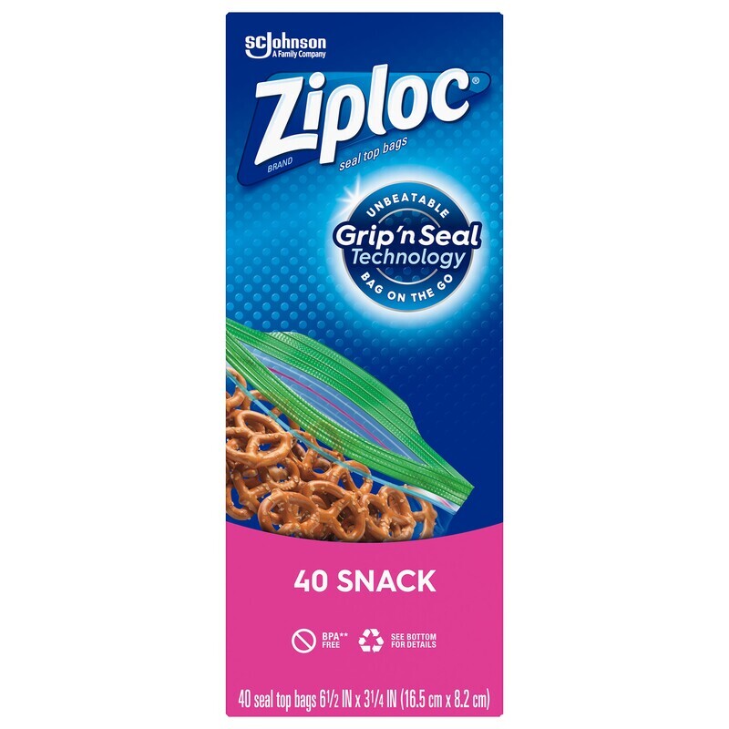 Ziploc Snack Bags, 40ct