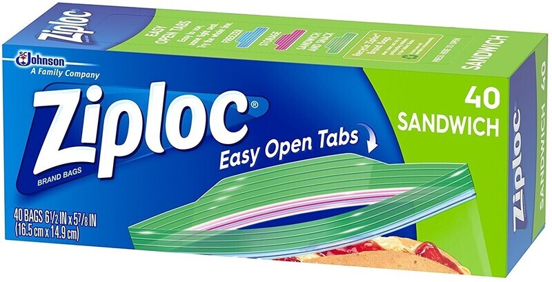 Ziploc Sandwich Bags, 40ct