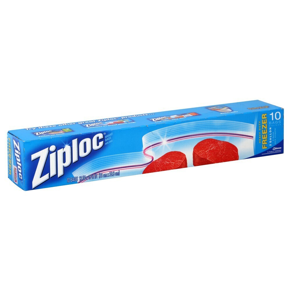 Ziploc 2 Gallon Jumbo Freezer, 10ct