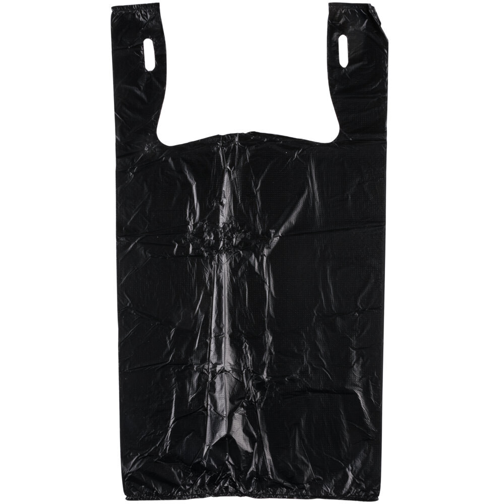 Black Plastic T-Shirt Bags