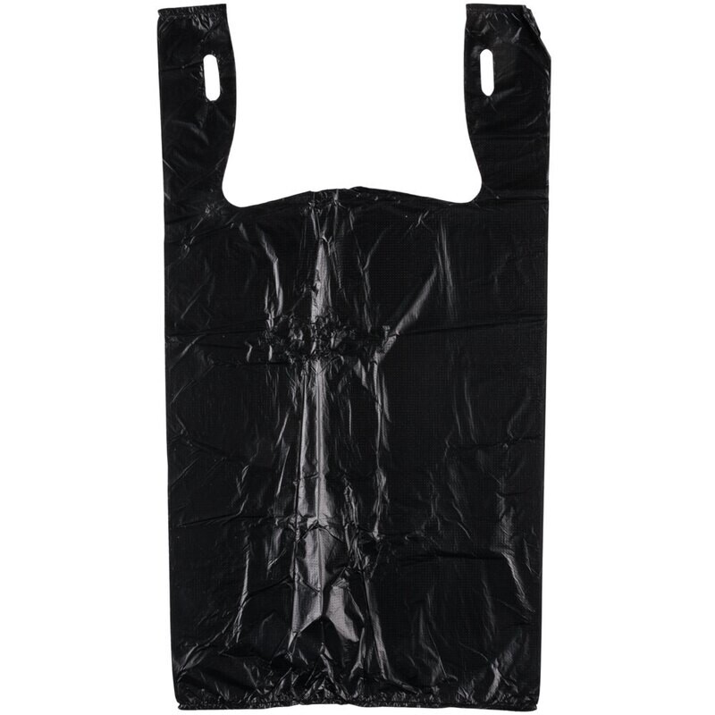 Black Plastic T-Shirt Bags