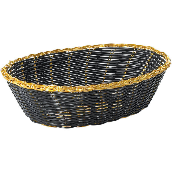 Gold Oval 9"x 6" 2.5" Basket