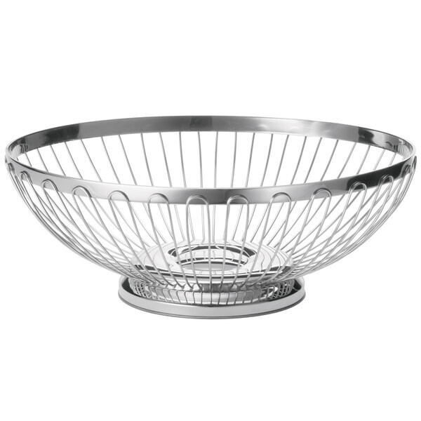 Silver Oval Basket, 9.5"