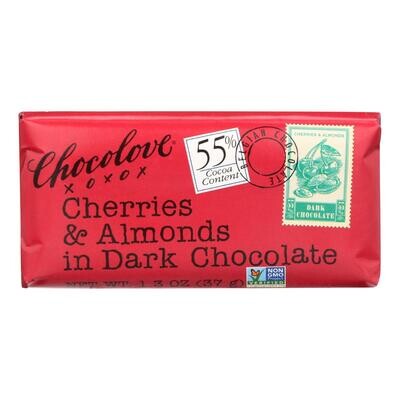 Chocolove Dark Cherries & Almond Mini Bar 1.3oz