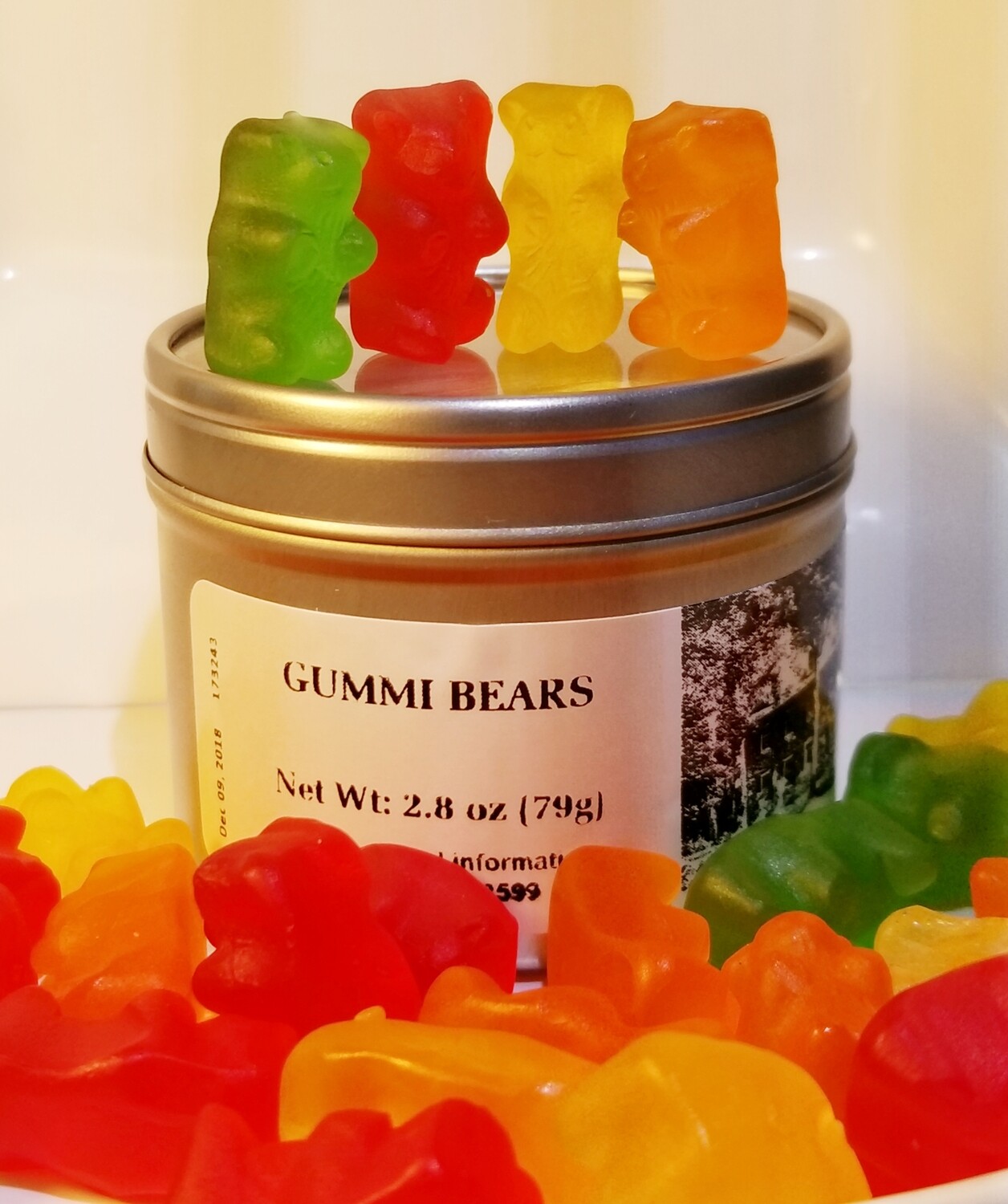 Glendower Farm Gummy Bears 2.8oz Tin