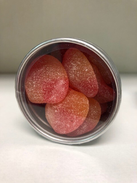 Glendower Farm Gummy Fuzzy Peaches 2.9oz Tin