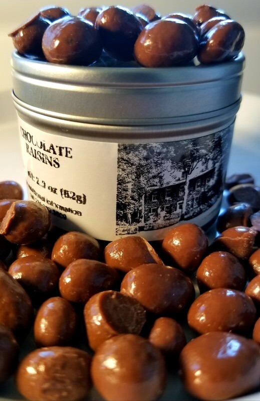 Glendower Farm Chocolate Raisins 2.09oz Tin