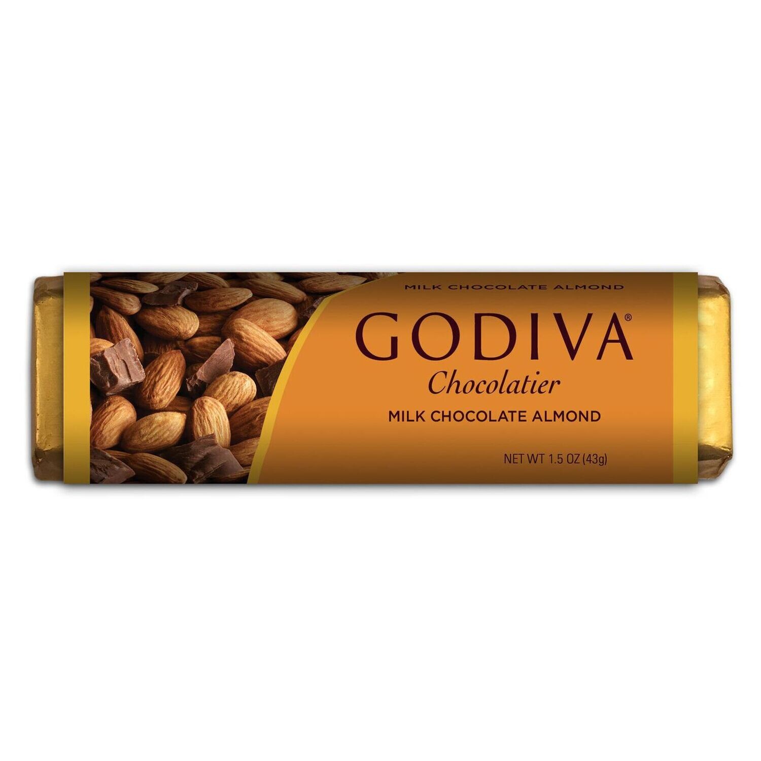 Godiva Milk Chocolate with Almonds, 1.5oz Bar