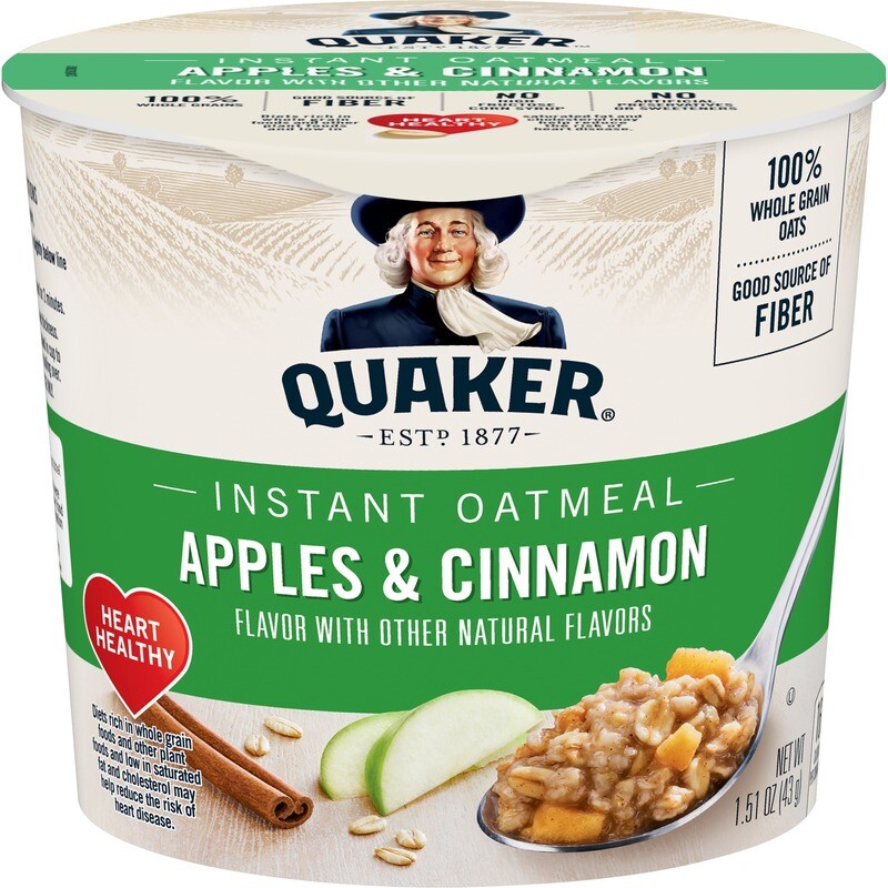 Quaker Oatmeal To Go Cinnamon Apple 1.51oz Cup