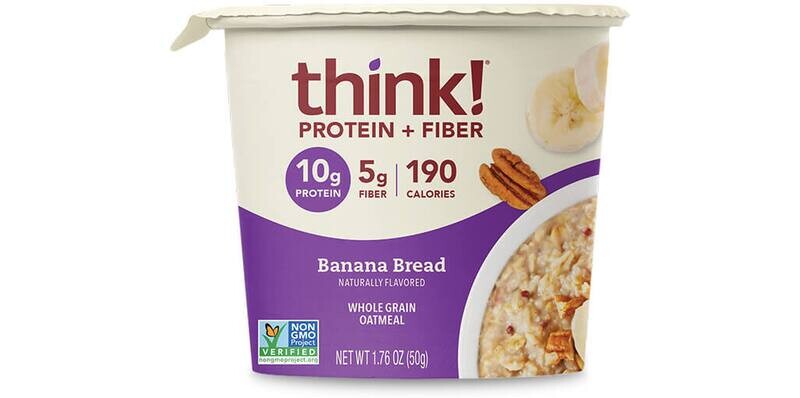 ThinkThin Banana Bread Oatmeal 1.76oz Cup