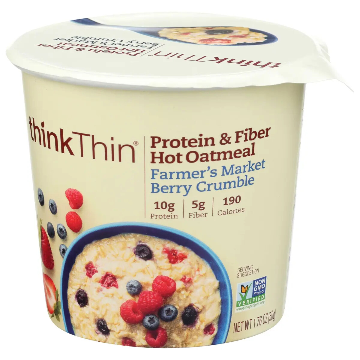 ThinkThin Berry Crumble Oatmeal 1.76oz Cup