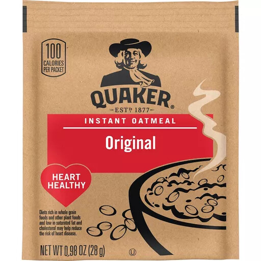 Quaker Oatmeal Plain Packets .98oz