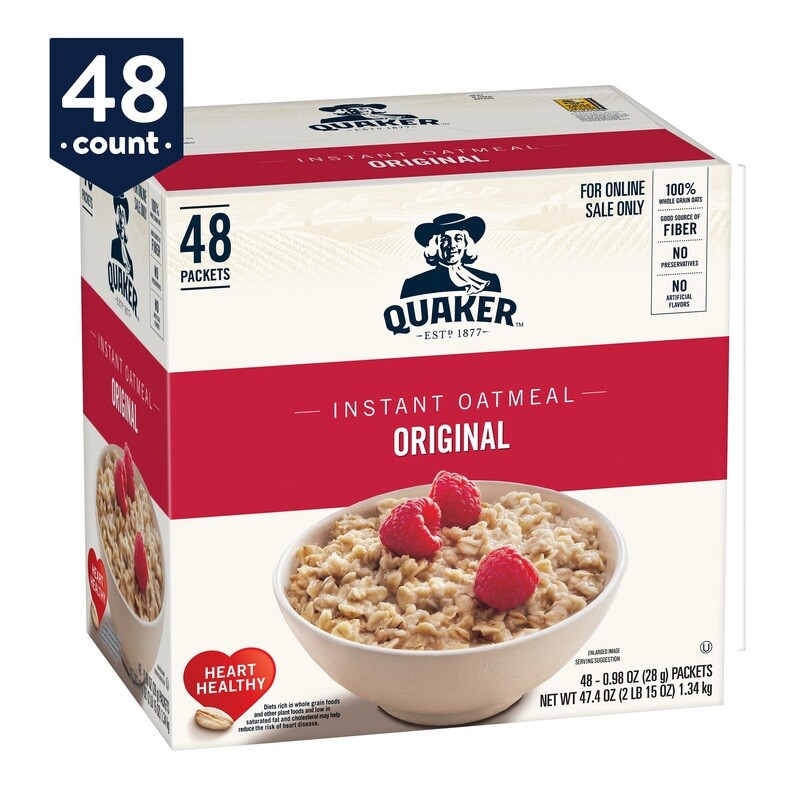 Quaker Oatmeal Plain Packets .98oz