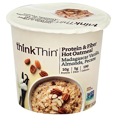 ThinkThin Vanilla Almond Pecan Oatmeal 1.76oz Cup
