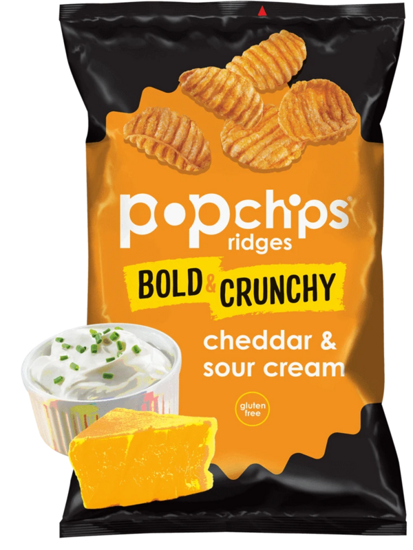 Popchips Cheddar &amp; Sour Cream Ridges .8oz