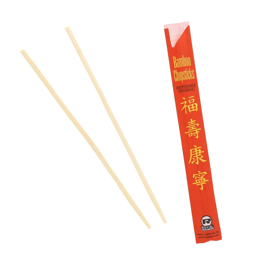 Emperor's Select 9" Round Bamboo Chopsticks