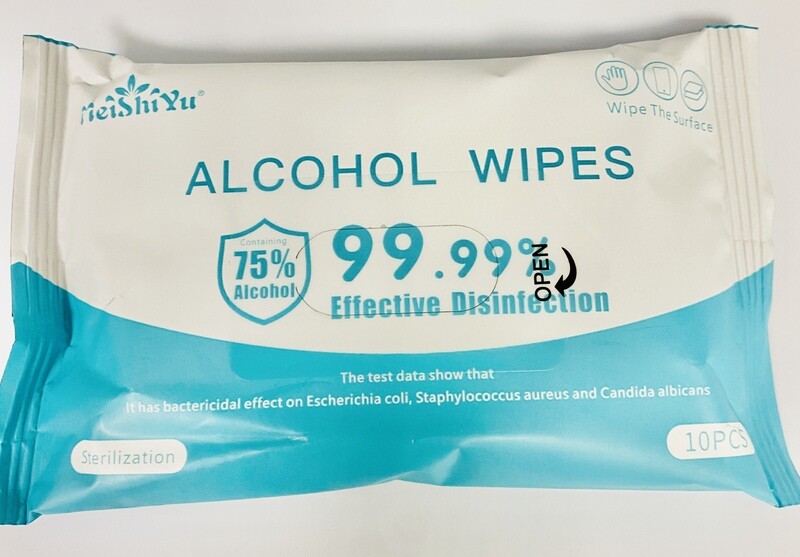 MeiShiYu Disinfecting/Alcohol Wipes 99.99% 10ct