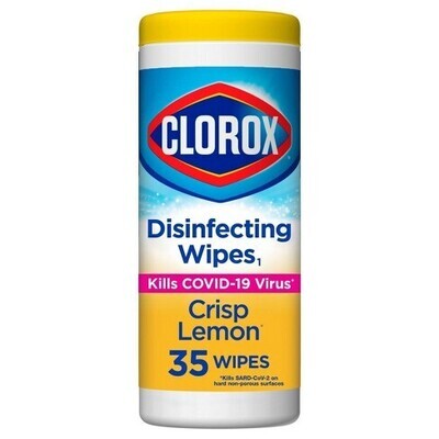Clorox Wipes Crisp Lemon 35ct Canisters