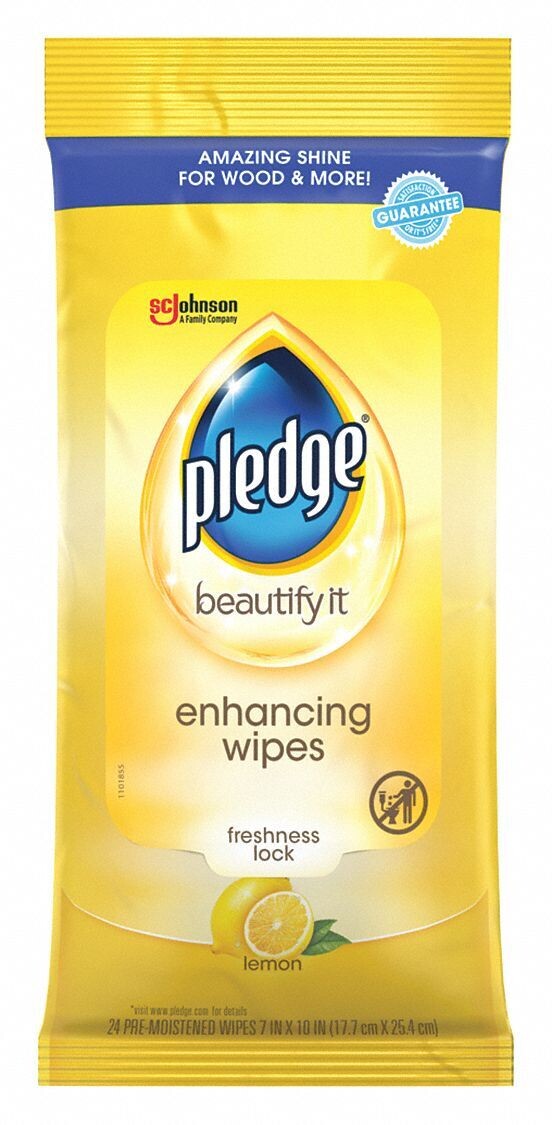 Pledge Lemon Furniture Polish Wipes 24ct