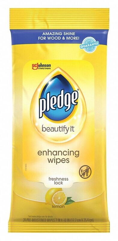 Pledge Lemon Furniture Polish Wipes 24ct