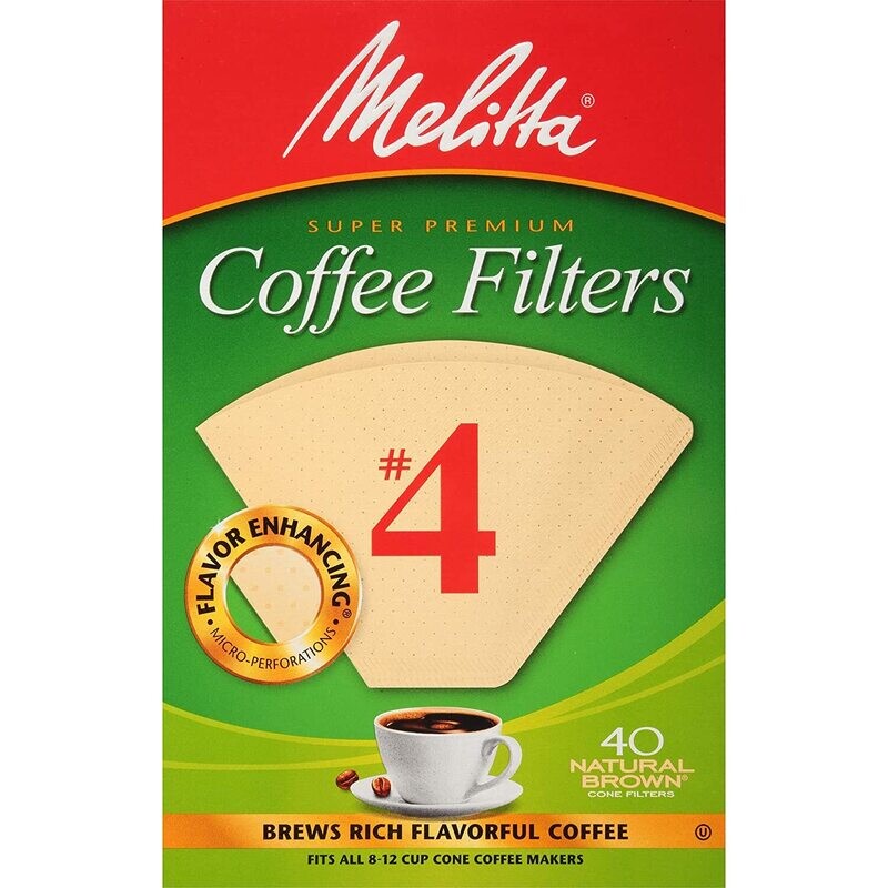Melitta #4 Natural Brown Cone