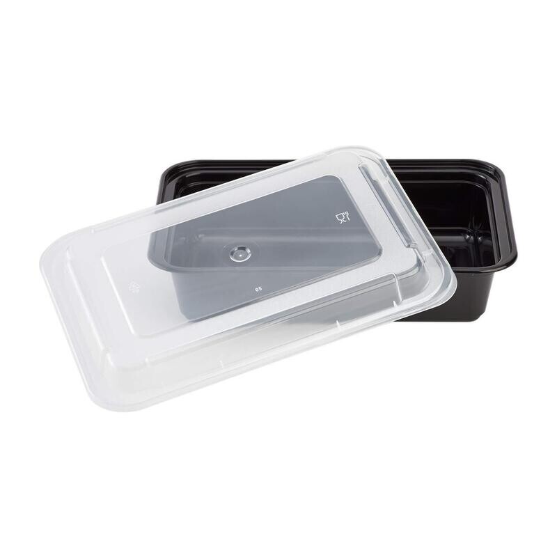 Karat 38oz Microwave Black with Lids