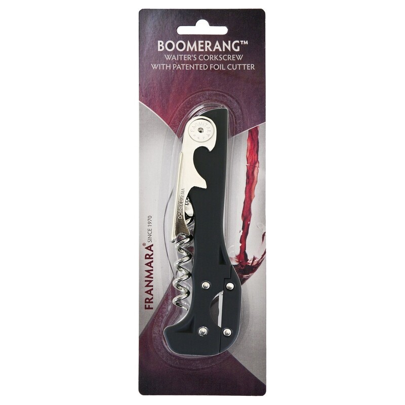 Franmara Boomerang Black Corkscrew with Cutter