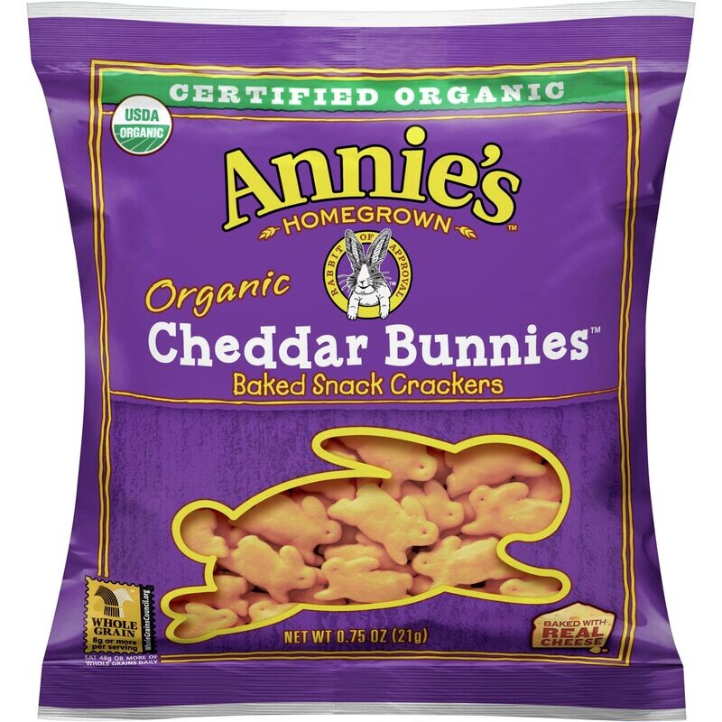 Annie&#39;s Organic Homegrown Cheddar Bunnies .75oz