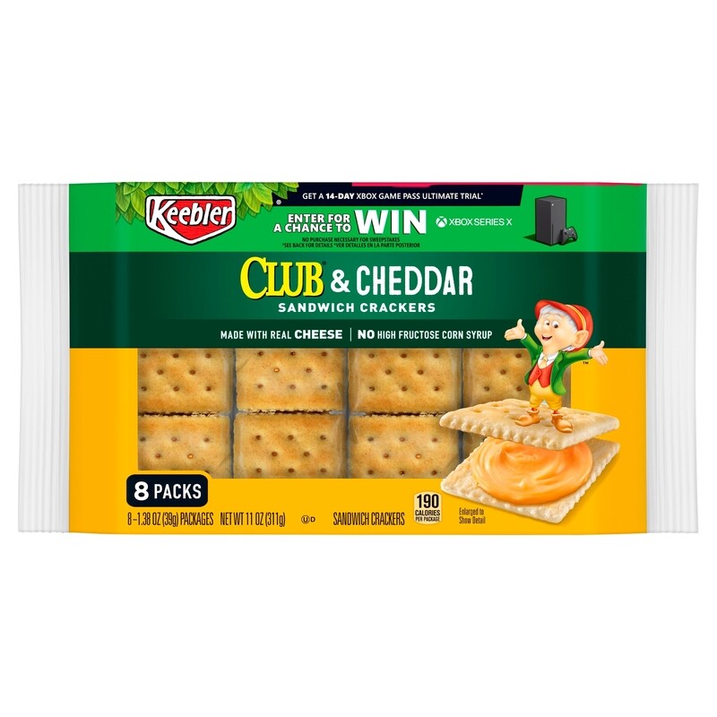Keebler Club &amp; Cheddar 1.38oz (8ct)