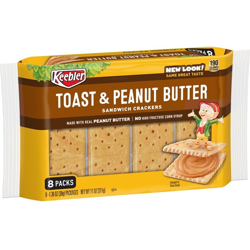 Keebler Toast &amp; Peanut Butter Crackers 1.38oz (8ct)