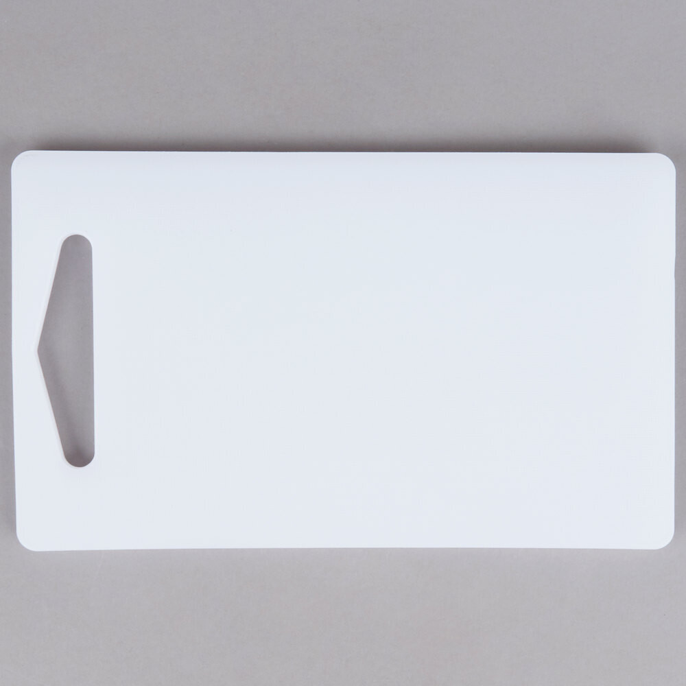 Crestware White Plastic 10" x 6" x 3/8" Cutting Board