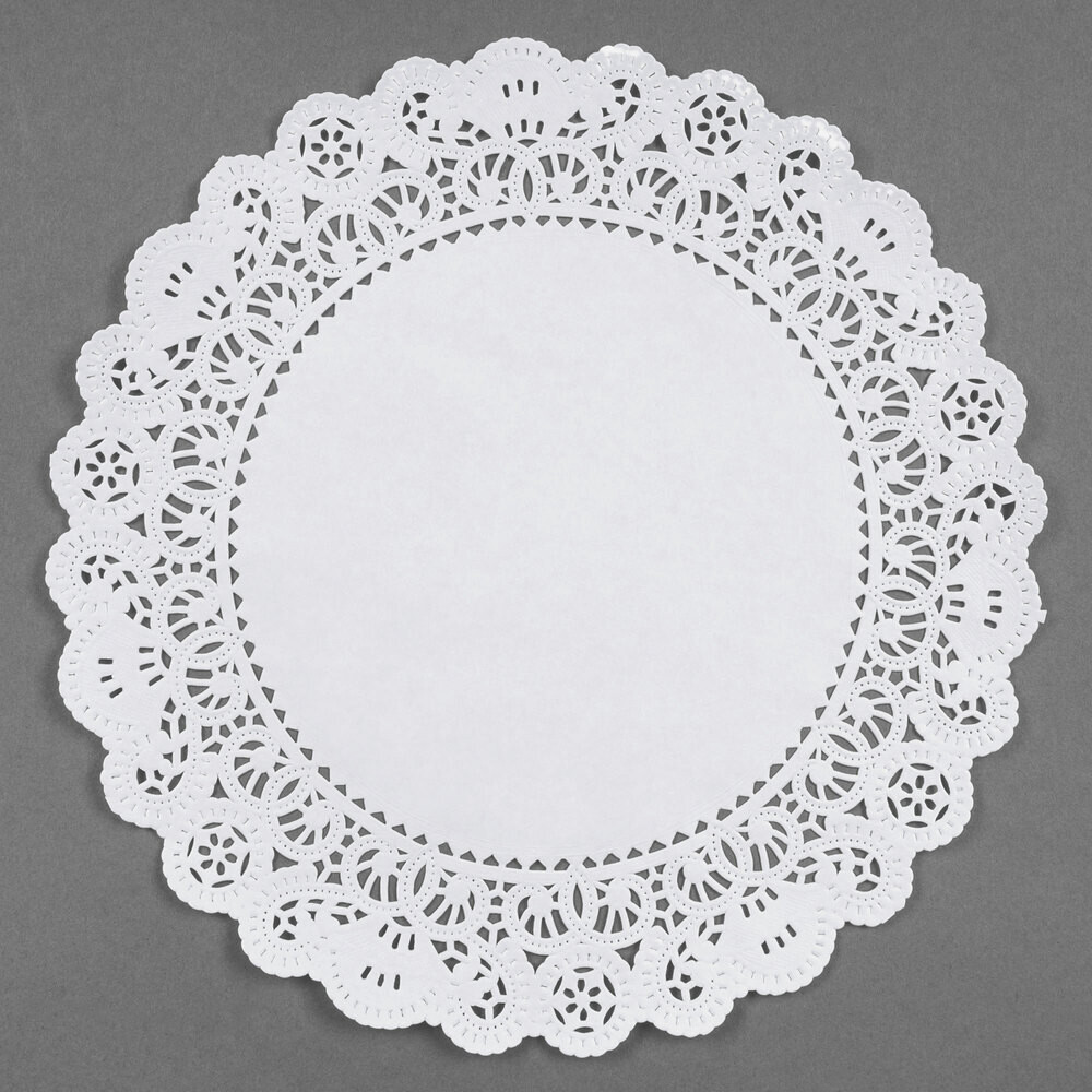 Amscan 10" White Lace Round 10ct