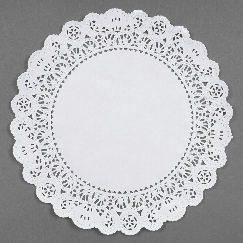 Amscan 10" White Lace Round 10ct