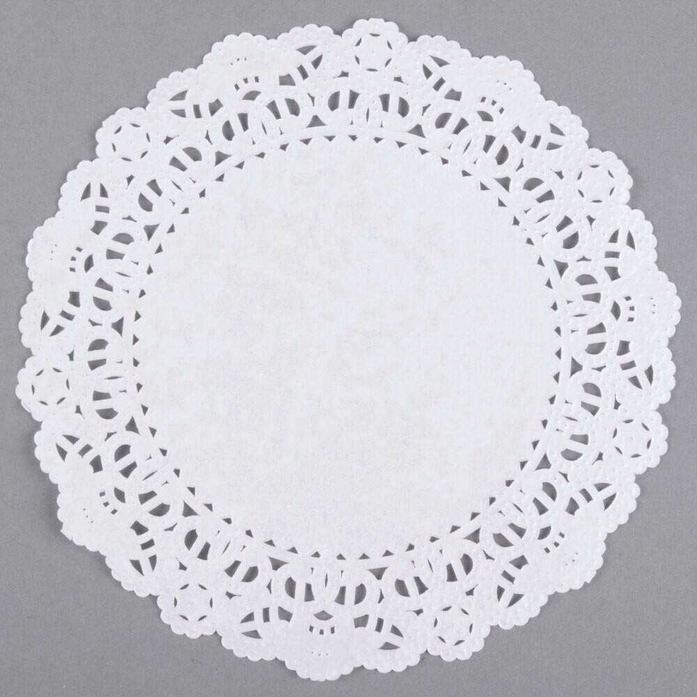 Amscan 6&quot; White Lace Round 40ct
