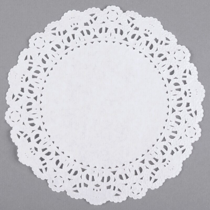 Amscan 6" White Lace Round 40ct