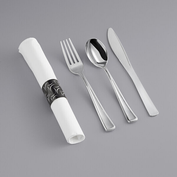 Hoffmaster CaterwrapMetallic Roll Ups 2/50ct Bags #119978