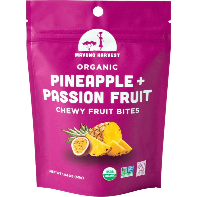 Mavuno Harvest Organic Pineapple&amp; Passionfruit Fruit Bites 2oz