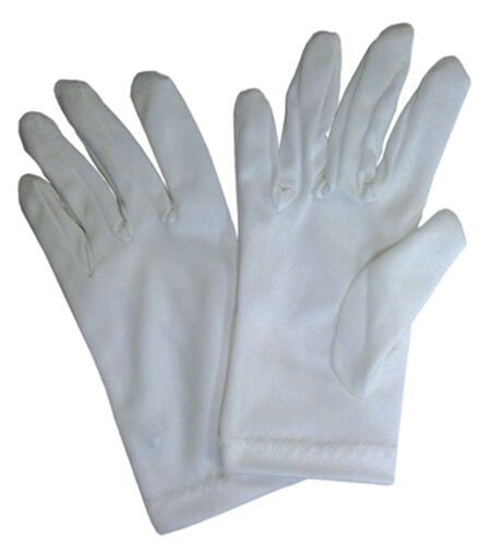 White Parade &amp; Server 100% Cotton Medium Gloves