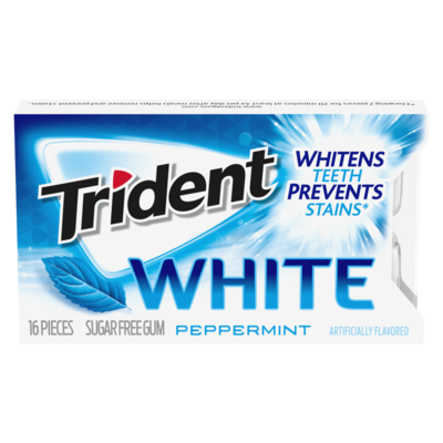 Trident White Peppermint 16ct