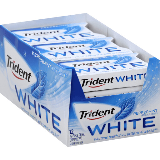 Trident White Peppermint 16ct