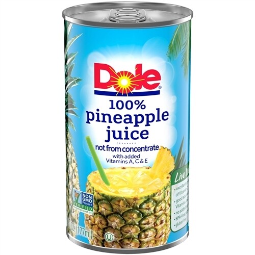 Dole Pineapple 6oz Cans