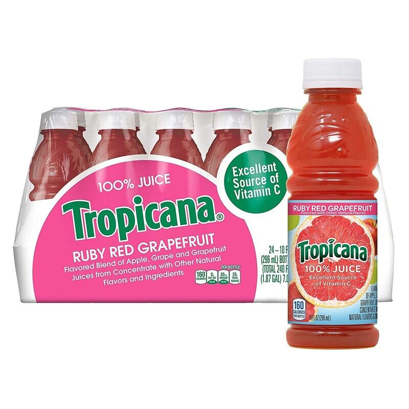 Tropicana Ruby Red Grapefruit Cocktail 10oz Plastic