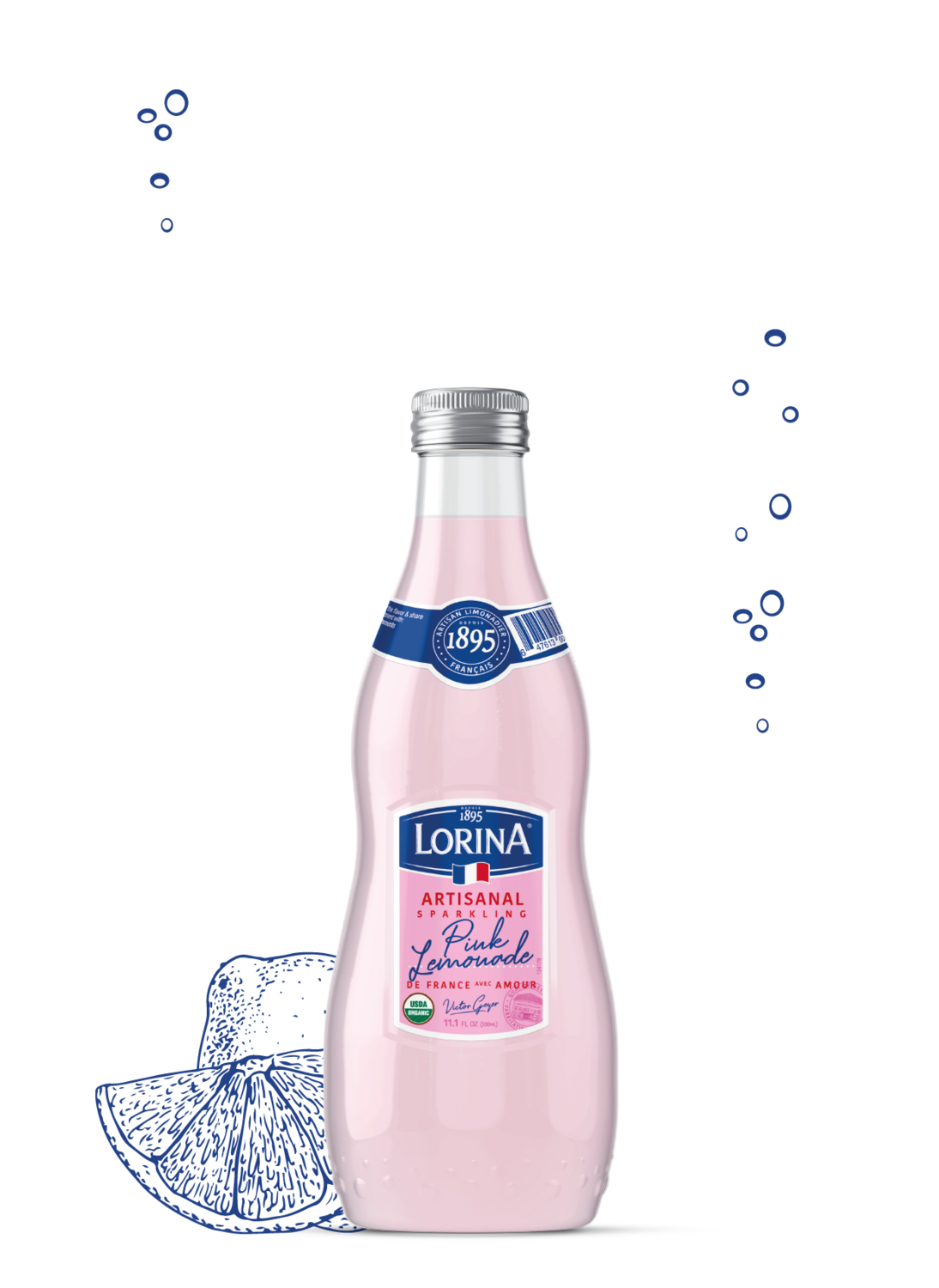Lorina Sparkling Pink Lemonade 11.1oz Glass