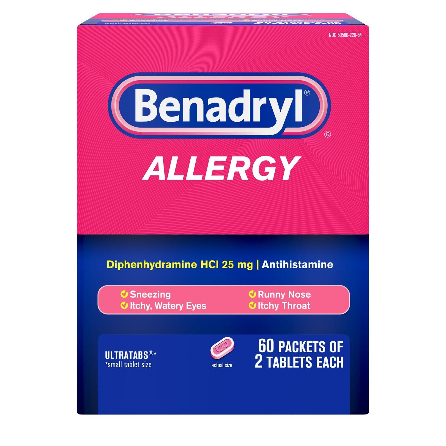 Benadryl Ultra Tablets Single Dose 60ct