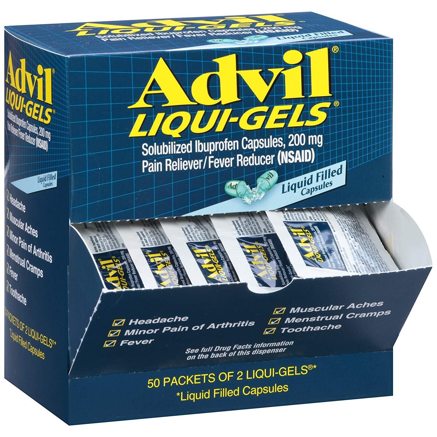 Advil Liquid Gels Single Dose 50ct